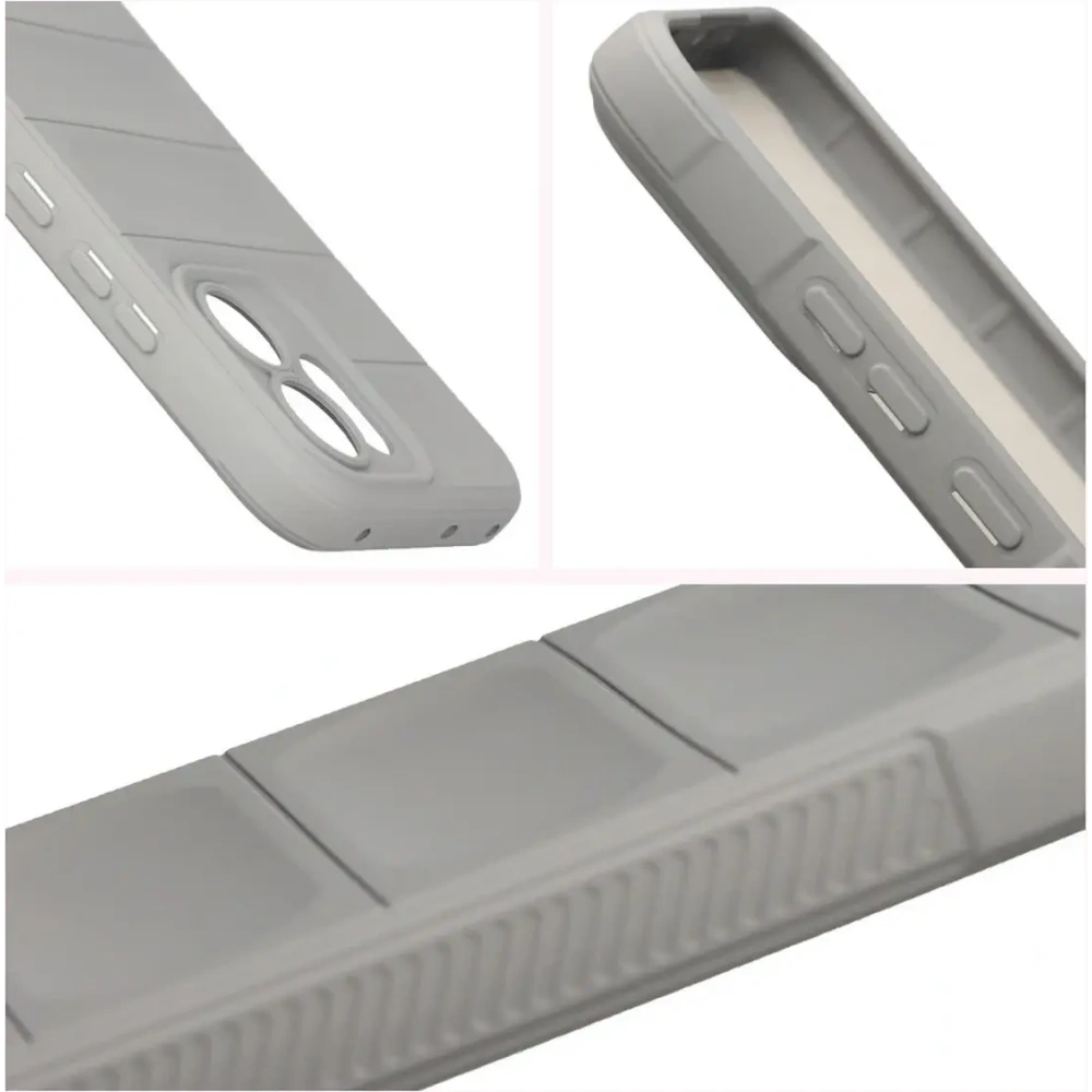 Pancerne etui Bizon Case Tur do Oppo Reno 14 F / 14 FS jasnoszare