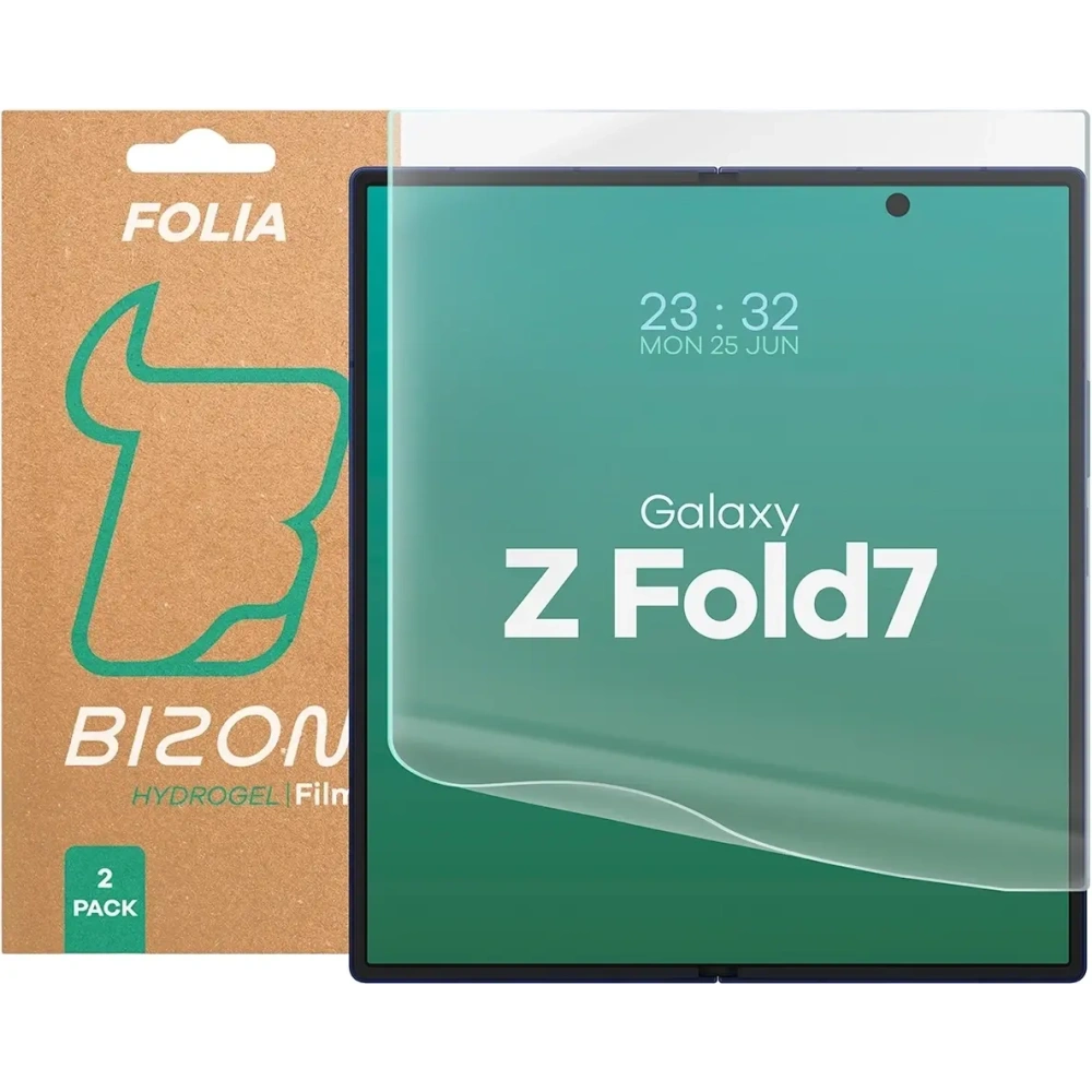 Folia hydrożelowa na środkowy ekran Bizon Glass Hydrogel Mid Duo do Samsung Galaxy Z Fold7 [2 PACK]