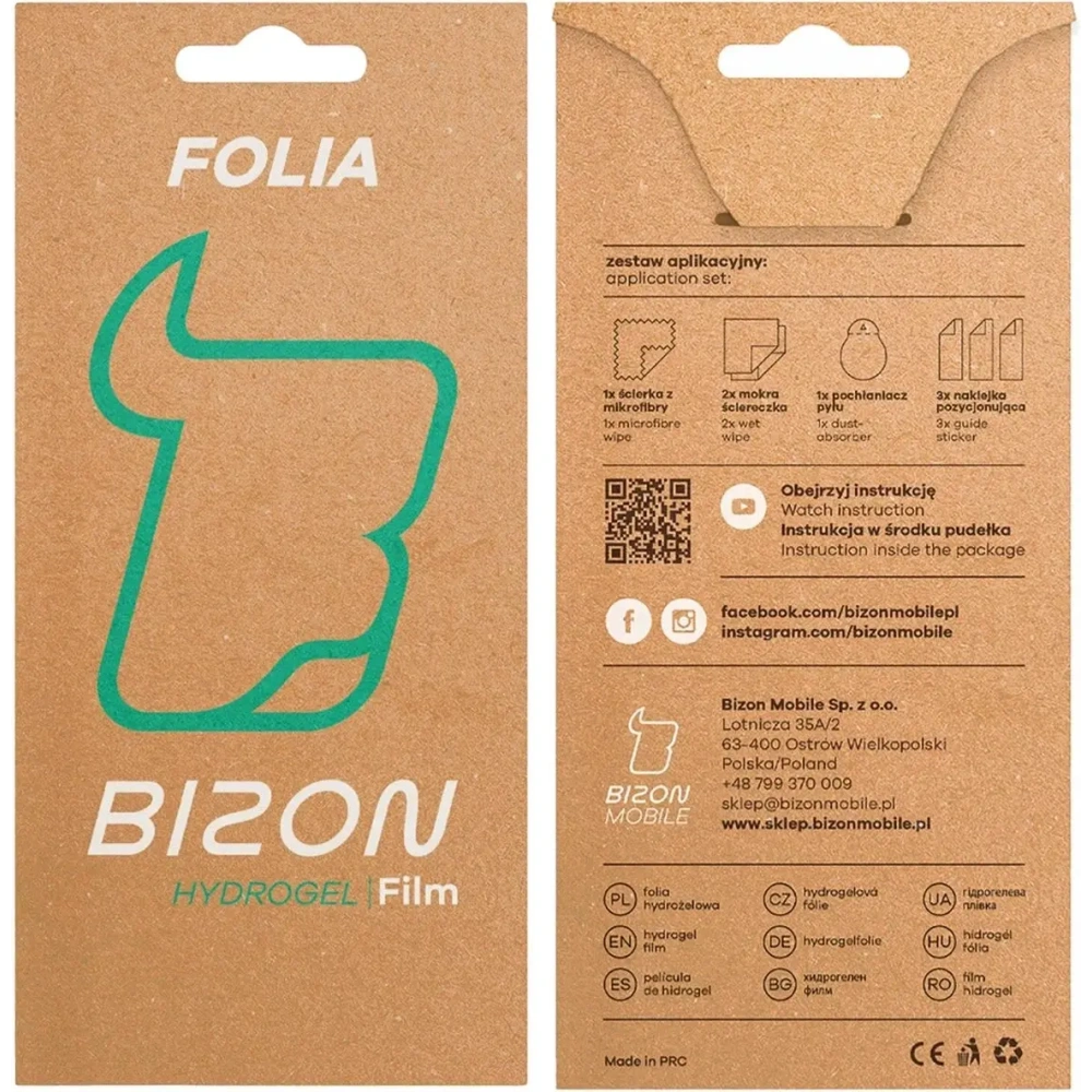 Folia hydrożelowa na ekran Bizon Glass Hydrogel Front do Motorola Moto G75 5G