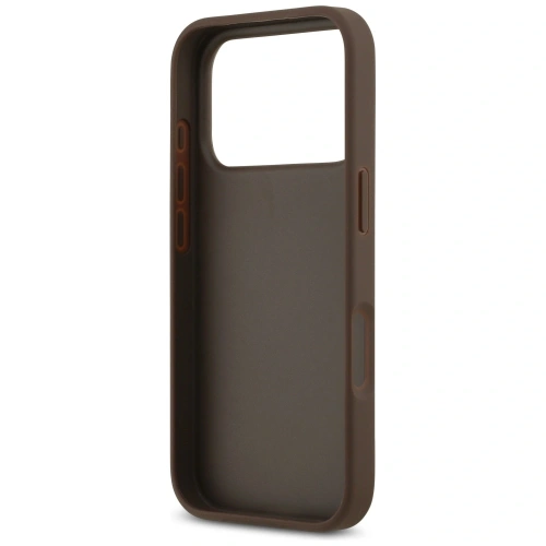 Etui Guess 4G Double Card Triangle do Apple iPhone 17 Pro brązowy