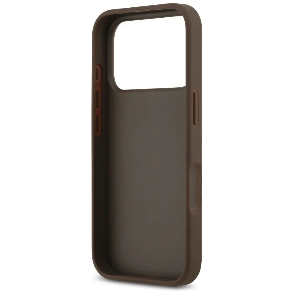 Etui Guess 4G Double Card Triangle do Apple iPhone 17 Pro brązowy