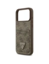 Etui Guess 4G Double Card Triangle do Apple iPhone 17 Pro Max brązowy
