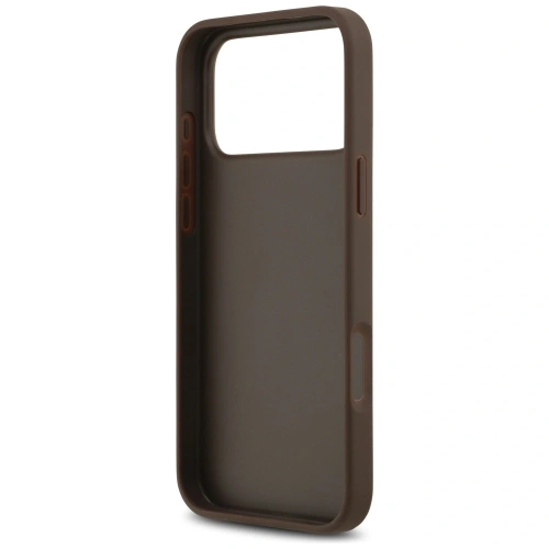 Etui Guess 4G Double Card Triangle do Apple iPhone 17 Pro Max brązowy