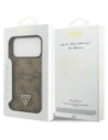 Etui Guess 4G Double Card Triangle do Apple iPhone 17 Pro Max brązowy