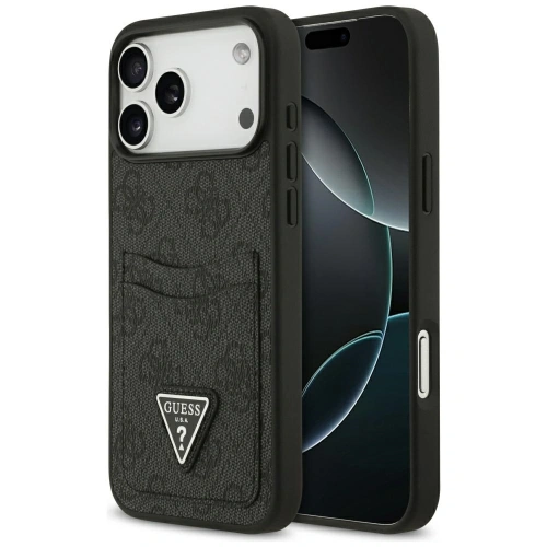 Etui Guess 4G Double Card Triangle do Apple iPhone 17 Pro Max czarny