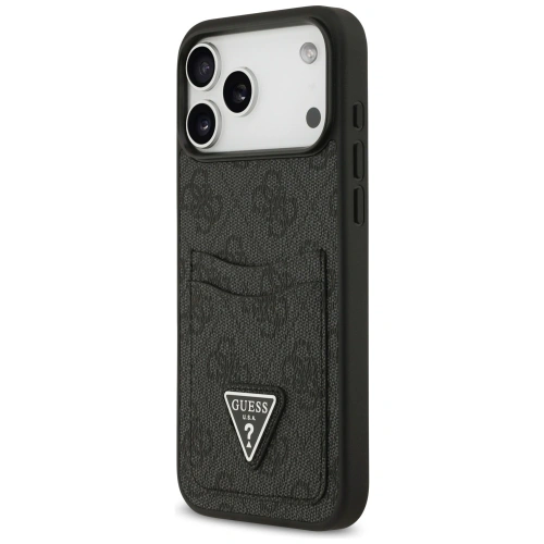 Etui Guess 4G Double Card Triangle do Apple iPhone 17 Pro Max czarny