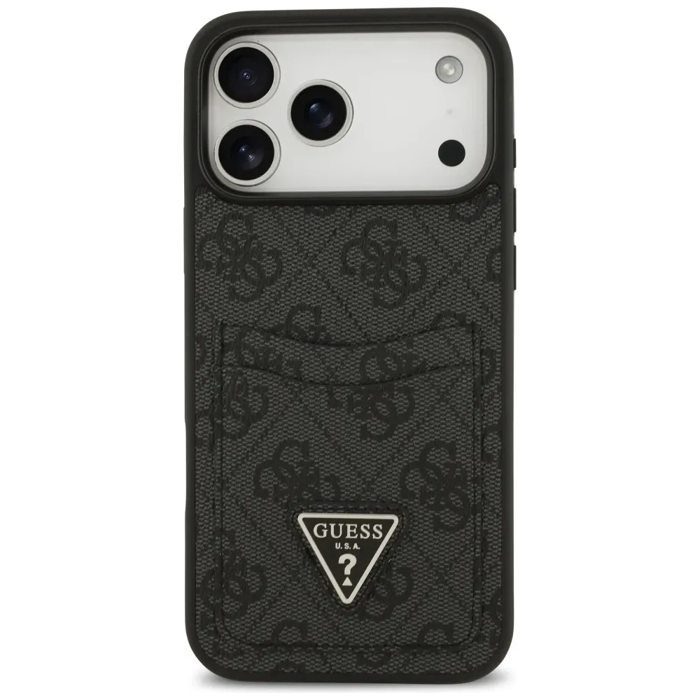 Etui Guess 4G Double Card Triangle do Apple iPhone 17 Pro Max czarny