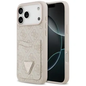 Etui Guess 4G Double Card Triangle do Apple iPhone 17 Pro Max różowy