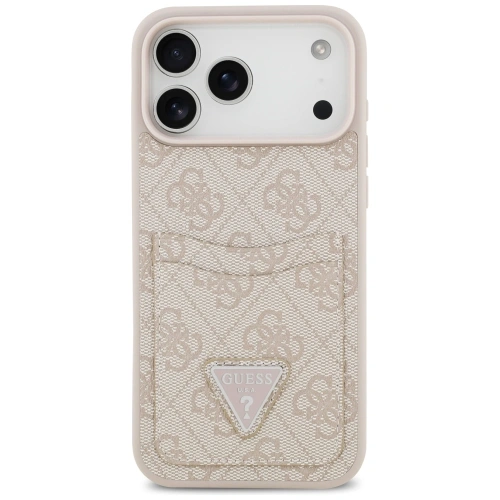Etui Guess 4G Double Card Triangle do Apple iPhone 17 Pro Max różowy