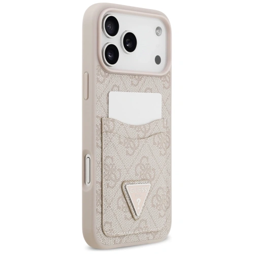 Etui Guess 4G Double Card Triangle do Apple iPhone 17 Pro Max różowy
