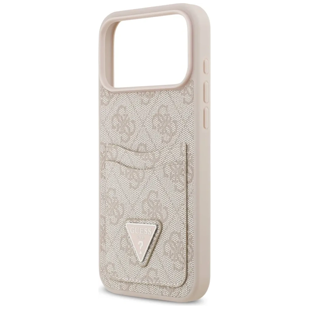 Etui Guess 4G Double Card Triangle do Apple iPhone 17 Pro Max różowy