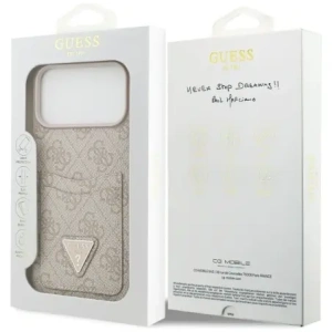 Etui Guess 4G Double Card Triangle do Apple iPhone 17 Pro Max różowy