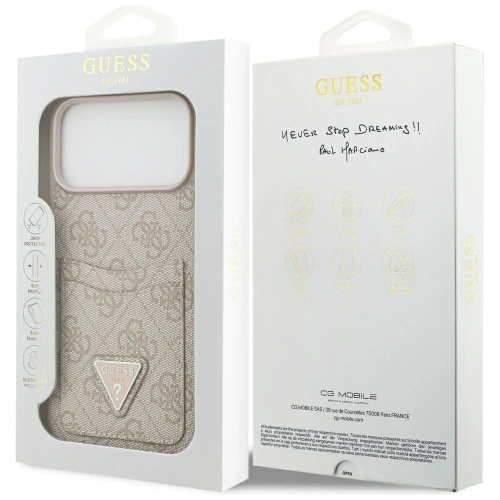 Etui Guess 4G Double Card Triangle do Apple iPhone 17 Pro Max różowy