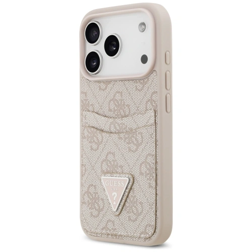 Etui Guess 4G Double Card Triangle do Apple iPhone 17 Pro różowy
