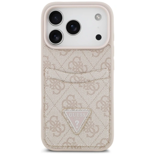 Etui Guess 4G Double Card Triangle do Apple iPhone 17 Pro różowy
