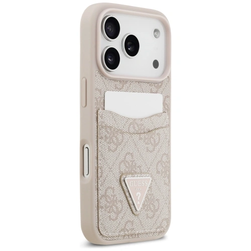 Etui Guess 4G Double Card Triangle do Apple iPhone 17 Pro różowy