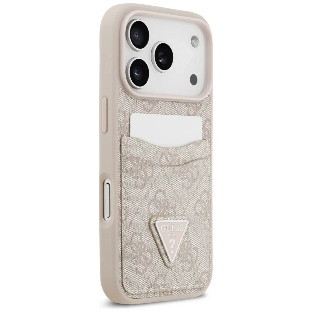 Etui Guess 4G Double Card Triangle do Apple iPhone 17 Pro różowy