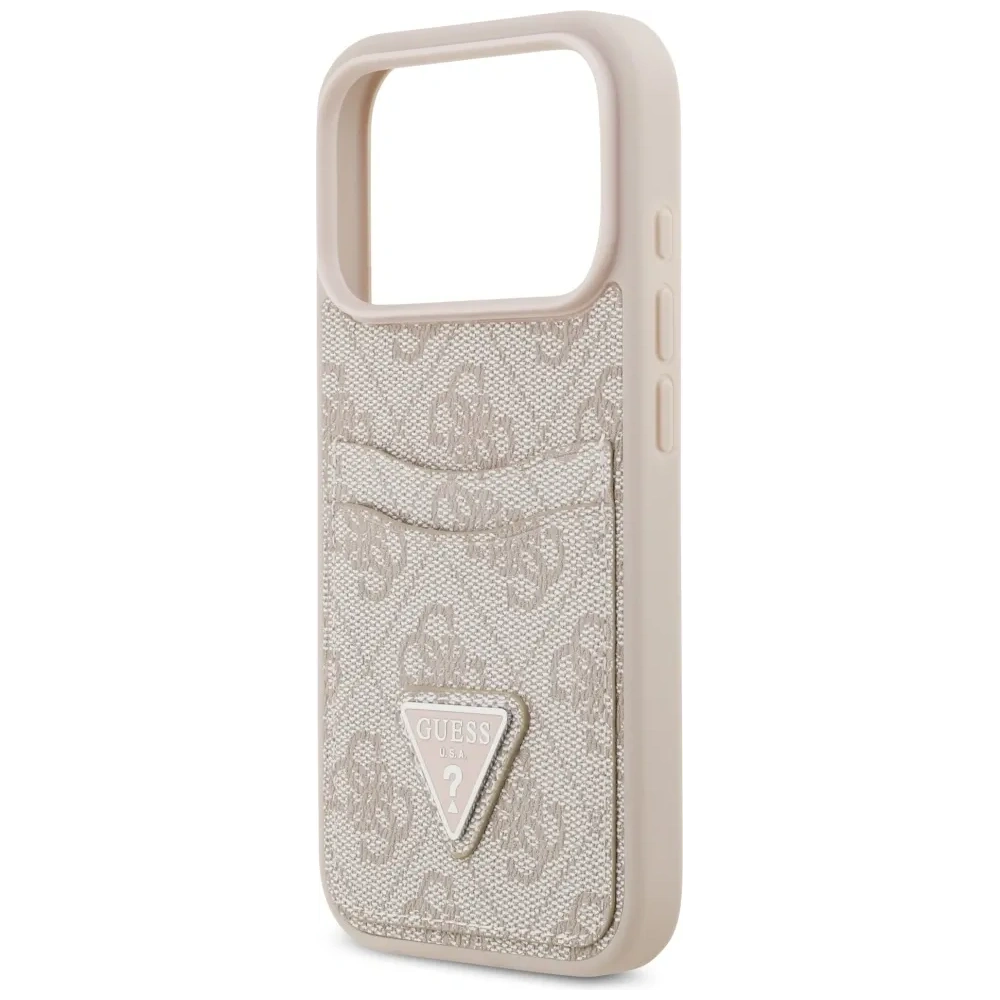 Etui Guess 4G Double Card Triangle do Apple iPhone 17 Pro różowy