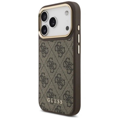 Etui Guess 4G z portfelem MagSafe do Apple iPhone 17 Pro brązowy