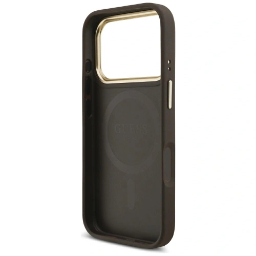 Etui Guess 4G z portfelem MagSafe do Apple iPhone 17 Pro brązowy