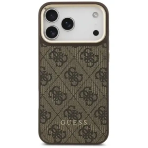 Etui Guess 4G z portfelem MagSafe do Apple iPhone 17 Pro Max brązowy