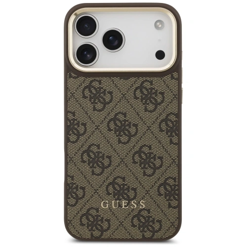 Etui Guess 4G z portfelem MagSafe do Apple iPhone 17 Pro Max brązowy