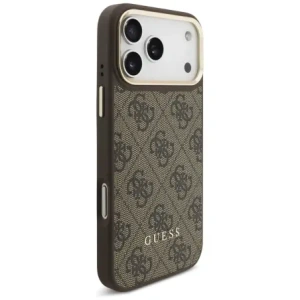 Etui Guess 4G z portfelem MagSafe do Apple iPhone 17 Pro Max brązowy