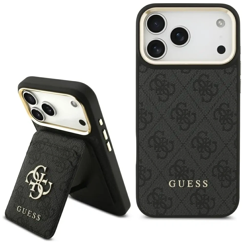 Etui Guess 4G z portfelem MagSafe do Apple iPhone 17 Pro Max czarny