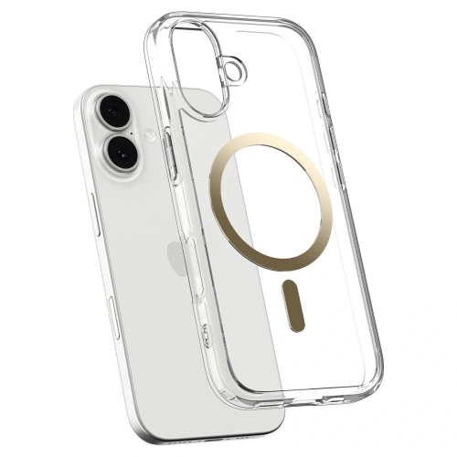 Etui Spigen Ultra Hybrid Mag MagSafe do Apple iPhone 17 Clear/gold