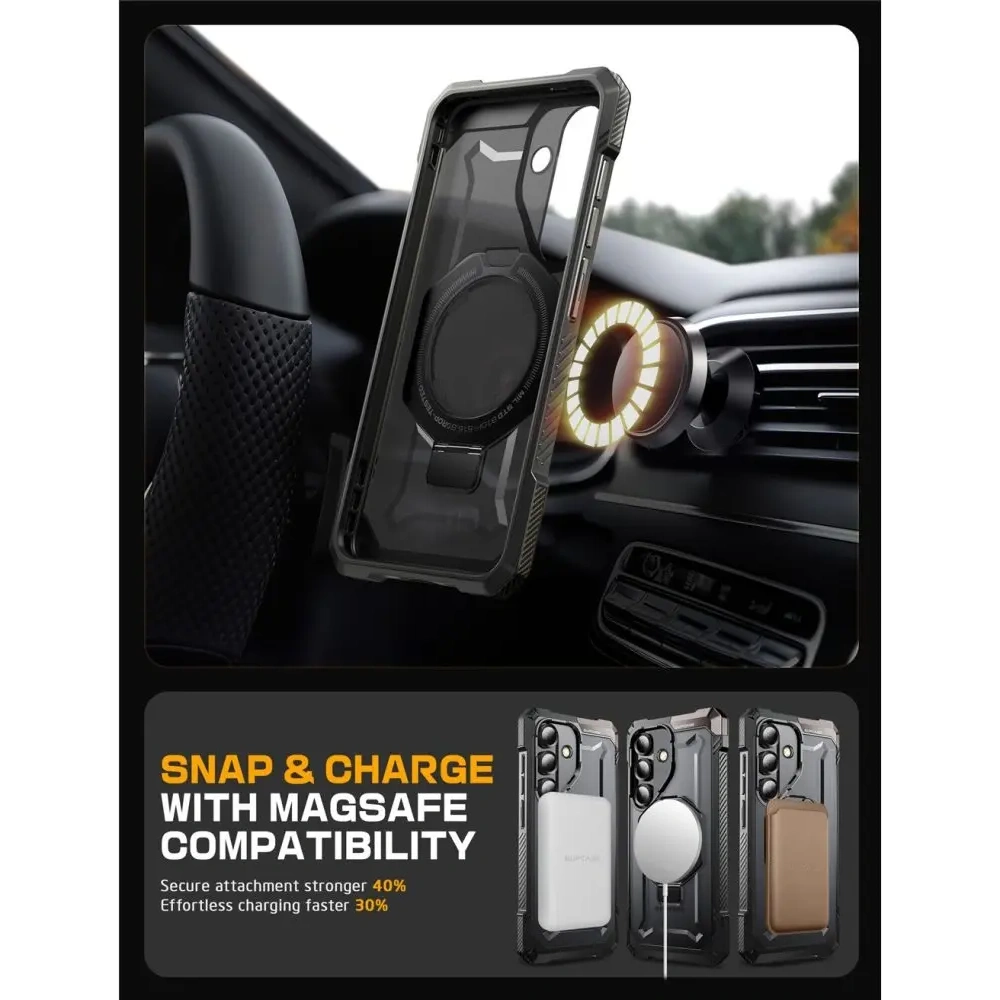 Etui Supcase Unicorn Beetle Grip Mag MagSafe do Samsung Galaxy S25 FE Black