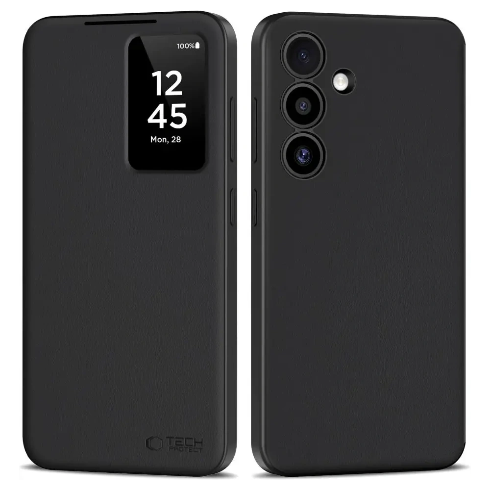 Etui z klapką Tech-Protect Smart Wallet do Samsung Galaxy S25 FE Matte Black