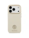 Etui Guess Grained Strass Logo MagSafe do Apple iPhone 17 Pro beżowy