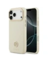 Etui Guess Grained Strass Logo MagSafe do Apple iPhone 17 Pro Max beżowy