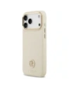 Etui Guess Grained Strass Logo MagSafe do Apple iPhone 17 Pro Max beżowy