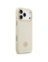 Etui Guess Grained Strass Logo MagSafe do Apple iPhone 17 Pro Max beżowy