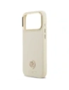 Etui Guess Grained Strass Logo MagSafe do Apple iPhone 17 Pro Max beżowy