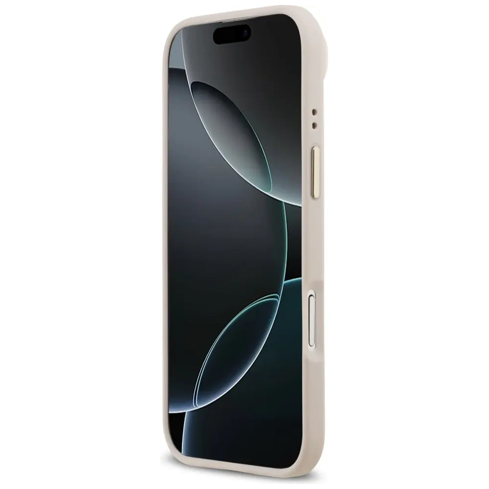 Etui Guess Grained Strass Logo MagSafe do Apple iPhone Air różowy