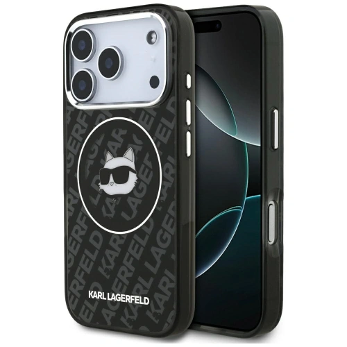 Etui Karl Lagerfeld IML Choupette Head Logo MagSafe do Apple iPhone 17 Pro Max czarny