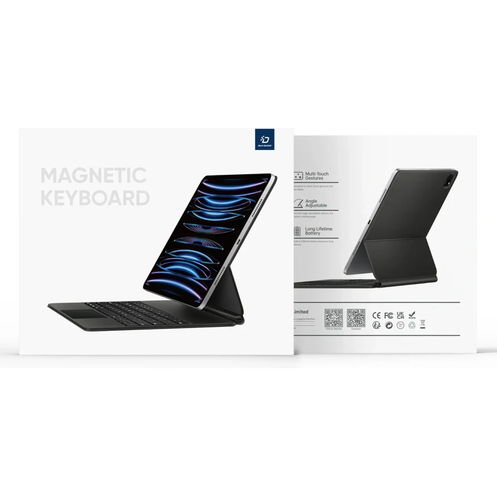 Etui Dux Ducis Keyboard MK Series z klawiaturą Bluetooth do Samsung Galaxy Tab S9+ Plus / S8+ Plus / S7+ Plus czarna