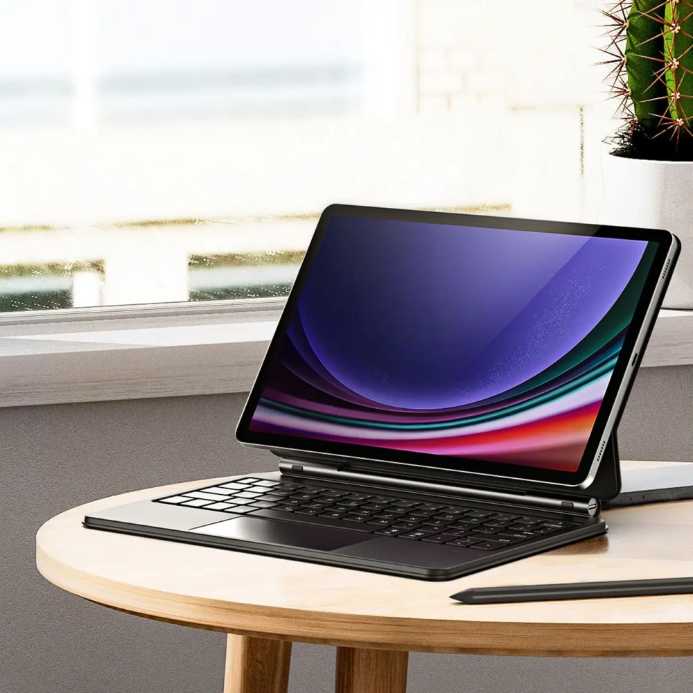 Etui Dux Ducis Keyboard MK Series z klawiaturą Bluetooth do Samsung Galaxy Tab S9 / S8 / S7 czarna