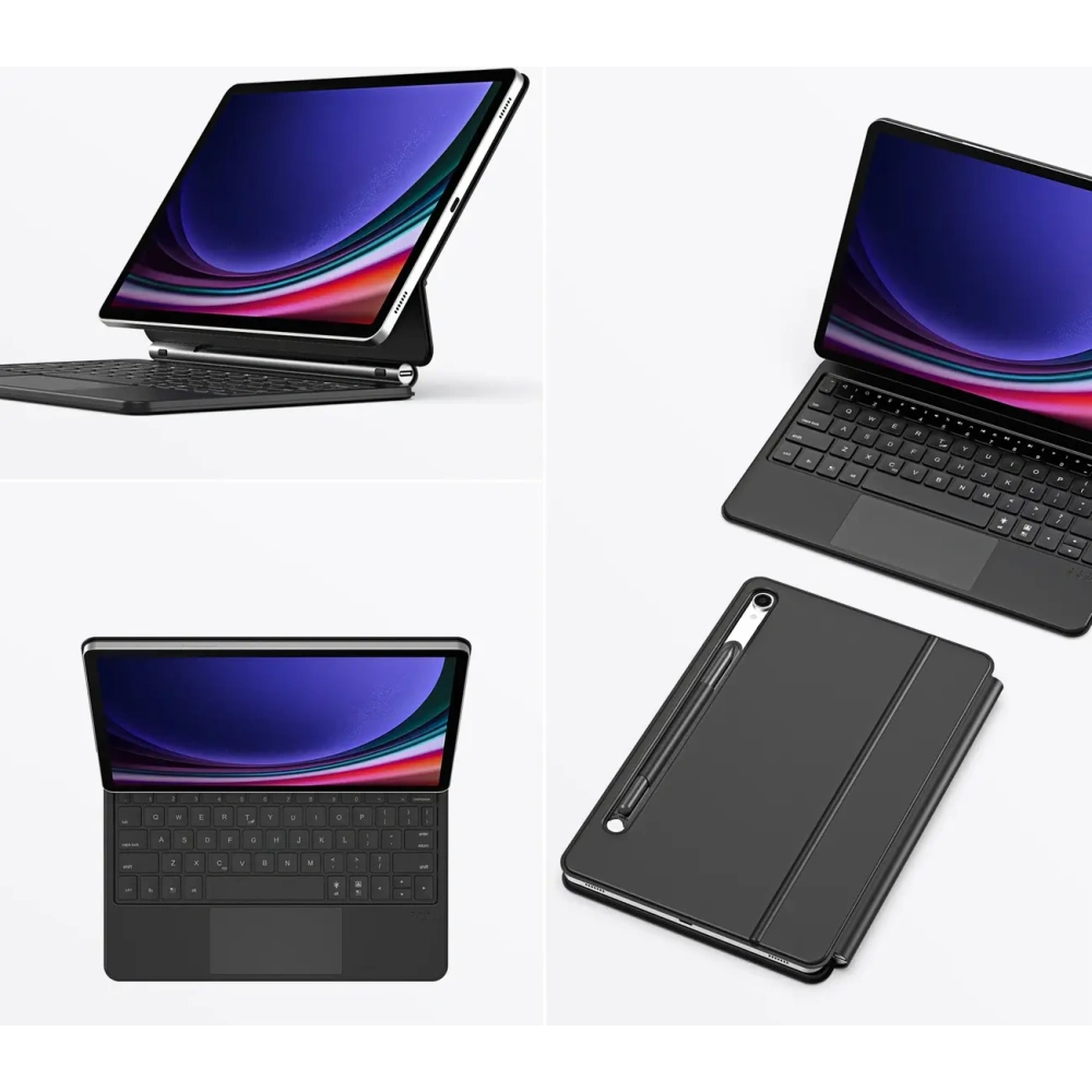 Etui Dux Ducis Keyboard MK Series z klawiaturą Bluetooth do Samsung Galaxy Tab S9 / S8 / S7 czarna