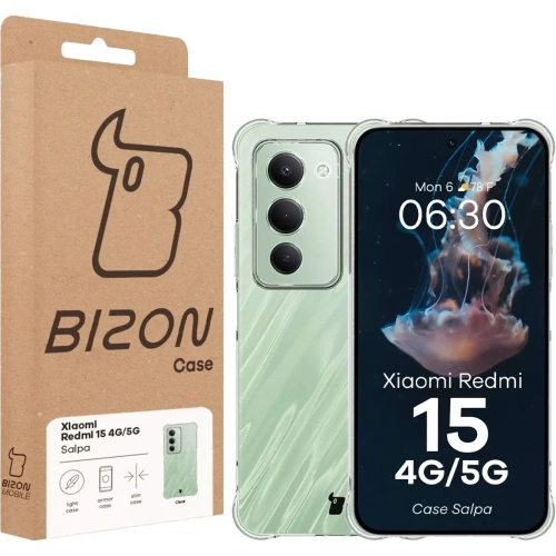 Elastyczne etui Bizon Case Salpa do Xiaomi Redmi 15 4G / 5G przezroczyste