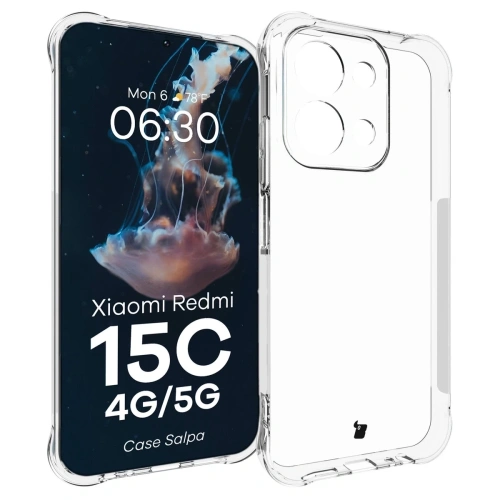 Elastyczne etui Bizon Case Salpa do Xiaomi Redmi 15C 4G / 5G przezroczyste
