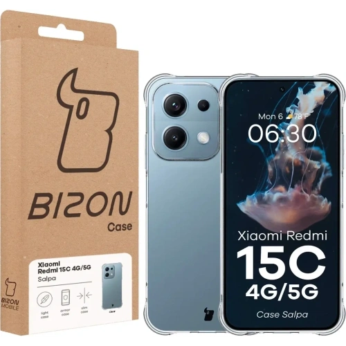 Elastyczne etui Bizon Case Salpa do Xiaomi Redmi 15C 4G / 5G przezroczyste