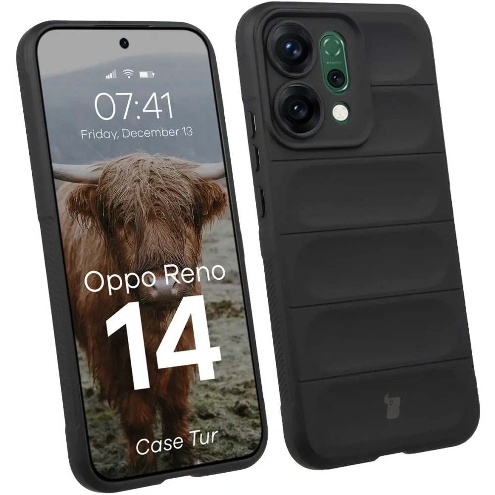 Pancerne etui Bizon Case Tur do Oppo Reno 14 czarne
