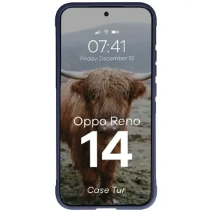 Pancerne etui Bizon Case Tur do Oppo Reno 14 granatowe