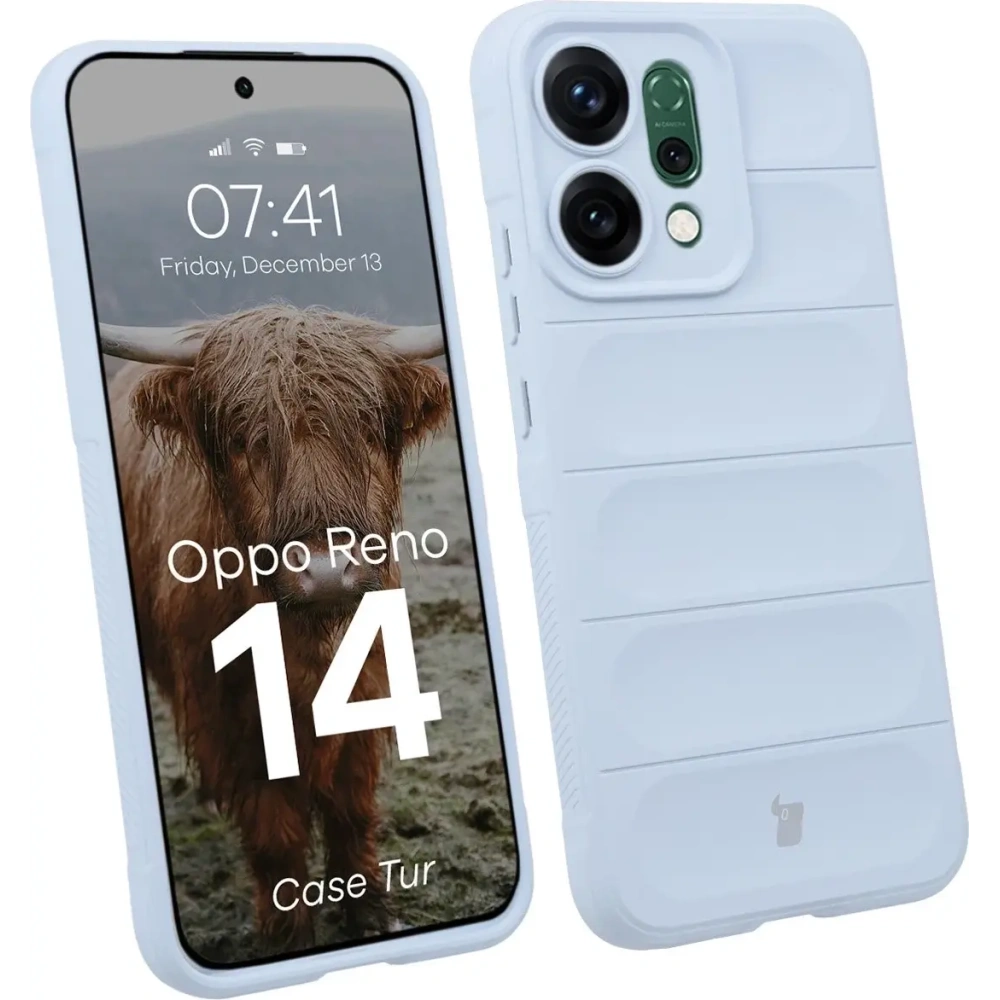 Pancerne etui Bizon Case Tur do Oppo Reno 14 jasnoniebieskie