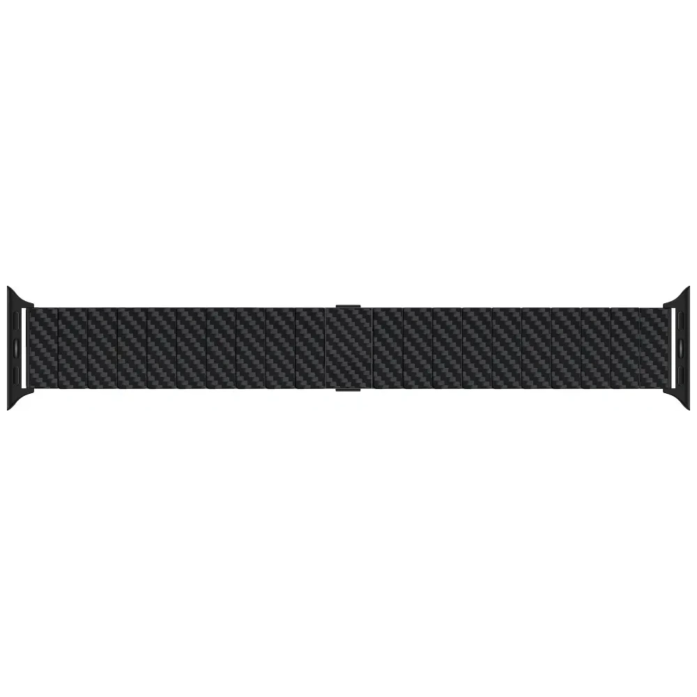 Pasek PITAKA Carbon Fiber Modern do Apple Watch 1/2/3/4/5/6/7/8/9/10/11/SE/SE 3/Ultra/Ultra 2/Ultra 3 czarno szary