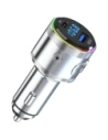 Ładowarka samochodowa 3MK Hyper Car Power Transmitter 48W QC PD PPS USB-C / USB-A z transmiterem audio srebrny