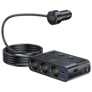 Rozdzielacz 3MK Car Power Splitter 120W PD QC PPS 3xUSB-A, USB-C, 3xDC czarny